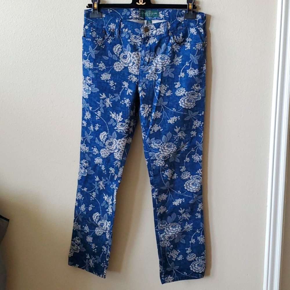 Lauren Jeans Co. Ralph Lauren Petite Floral Jeans